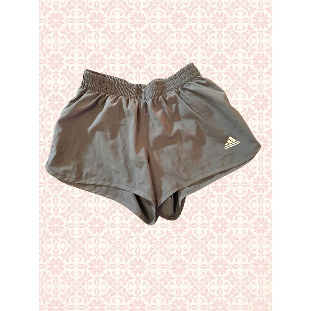 Adidas Running Midrise Athletic Shorts Grey Women's XS
